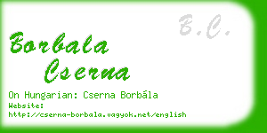 borbala cserna business card